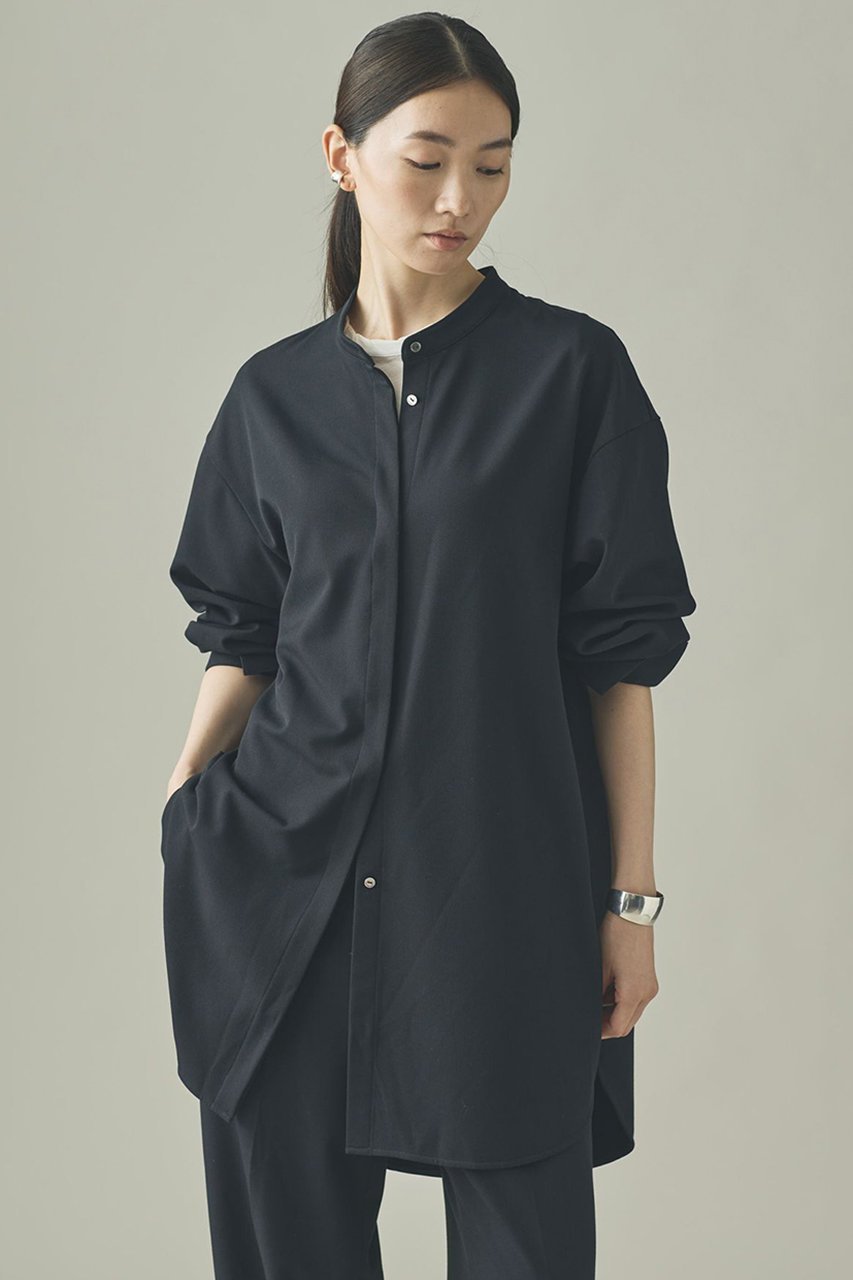 【カレンソロジー/Curensology】のウールライクストレッチシャツ 人気、トレンドファッション・服の通販 founy(ファニー) 　ファッション　Fashion　レディースファッション　Fashion for Women　トップス・カットソー　Cut & Sew Tops　シャツ・ブラウス・オフィスカジュアル　Elegant Blouses & Button-Ups　インナー　Innerwear　ストレッチ　Stretch, Stretchy Fabric　スリーブ　Sleeve, Long Sleeve / Short Sleeve　セットアップ　Set-Up, Coordinated Outfit　ツイル　Twist, Twisted Detail　ロング　Long, Long-Length　冬　Winter / This Winter　新作・新入荷　New Arrivals / New In　other-3|ID: prp329100004709340 ipo3291000000034016670