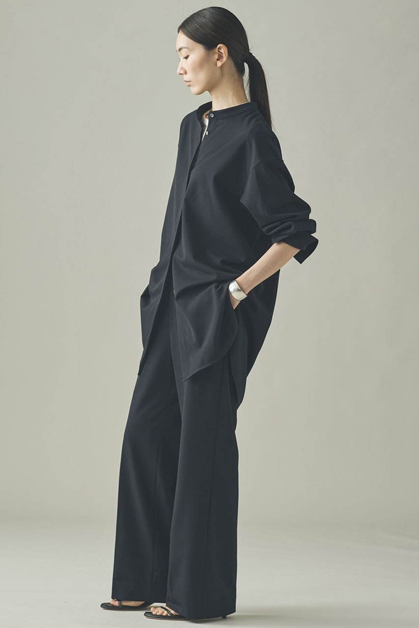 【カレンソロジー/Curensology】のウールライクストレッチシャツ 人気、トレンドファッション・服の通販 founy(ファニー) 　ファッション　Fashion　レディースファッション　Fashion for Women　トップス・カットソー　Cut & Sew Tops　シャツ・ブラウス・オフィスカジュアル　Elegant Blouses & Button-Ups　インナー　Innerwear　ストレッチ　Stretch, Stretchy Fabric　スリーブ　Sleeve, Long Sleeve / Short Sleeve　セットアップ　Set-Up, Coordinated Outfit　ツイル　Twist, Twisted Detail　ロング　Long, Long-Length　冬　Winter / This Winter　新作・新入荷　New Arrivals / New In　other-6|ID: prp329100004709340 ipo3291000000034016674