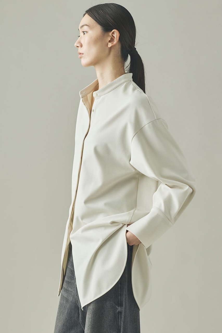 【カレンソロジー/Curensology】のウールライクストレッチシャツ 人気、トレンドファッション・服の通販 founy(ファニー) 　ファッション　Fashion　レディースファッション　Fashion for Women　トップス・カットソー　Cut & Sew Tops　シャツ・ブラウス・オフィスカジュアル　Elegant Blouses & Button-Ups　インナー　Innerwear　ストレッチ　Stretch, Stretchy Fabric　スリーブ　Sleeve, Long Sleeve / Short Sleeve　セットアップ　Set-Up, Coordinated Outfit　ツイル　Twist, Twisted Detail　ロング　Long, Long-Length　冬　Winter / This Winter　other-3|ID: prp329100004709340 ipo3291000000035596814