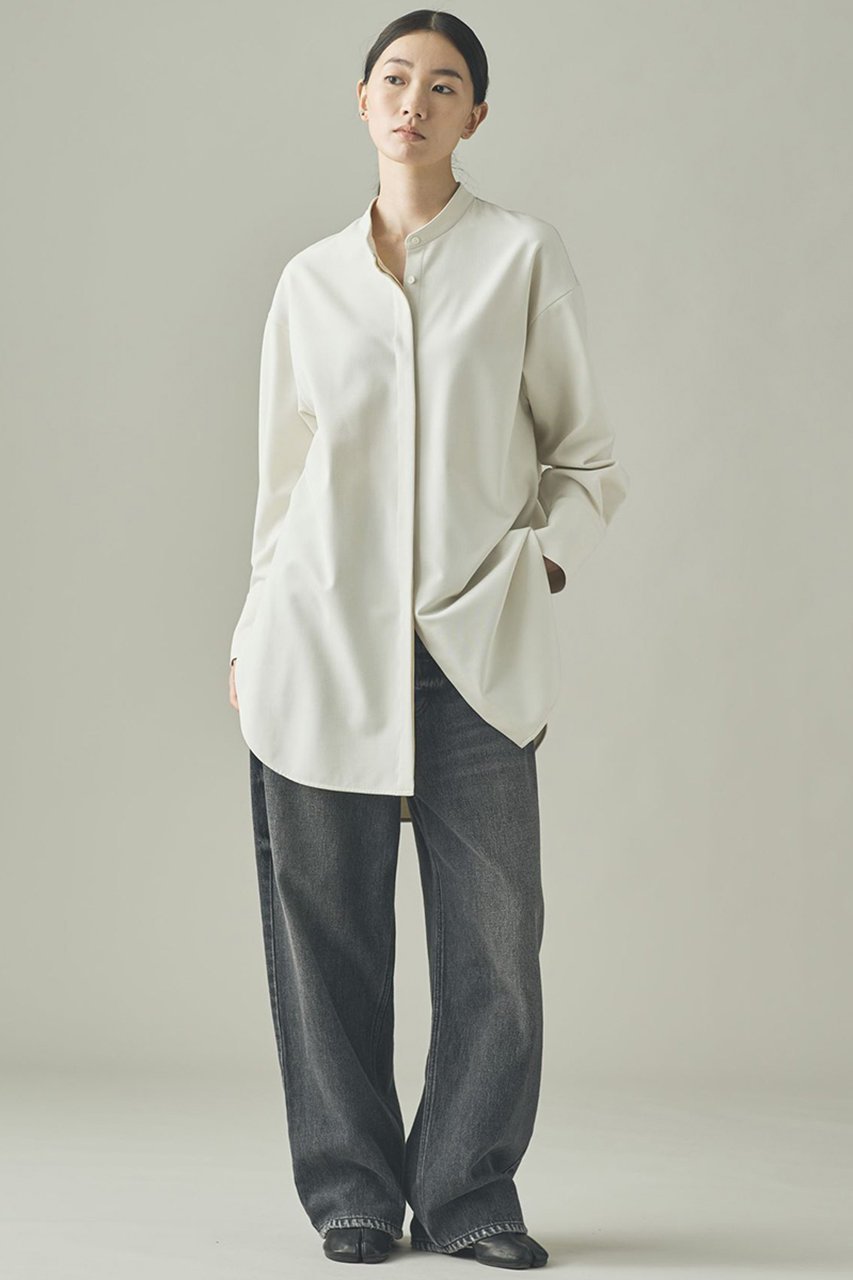 【カレンソロジー/Curensology】のウールライクストレッチシャツ 人気、トレンドファッション・服の通販 founy(ファニー) 　ファッション　Fashion　レディースファッション　Fashion for Women　トップス・カットソー　Cut & Sew Tops　シャツ・ブラウス・オフィスカジュアル　Elegant Blouses & Button-Ups　インナー　Innerwear　ストレッチ　Stretch, Stretchy Fabric　スリーブ　Sleeve, Long Sleeve / Short Sleeve　セットアップ　Set-Up, Coordinated Outfit　ツイル　Twist, Twisted Detail　ロング　Long, Long-Length　冬　Winter / This Winter　other-5|ID: prp329100004709340 ipo3291000000035596820