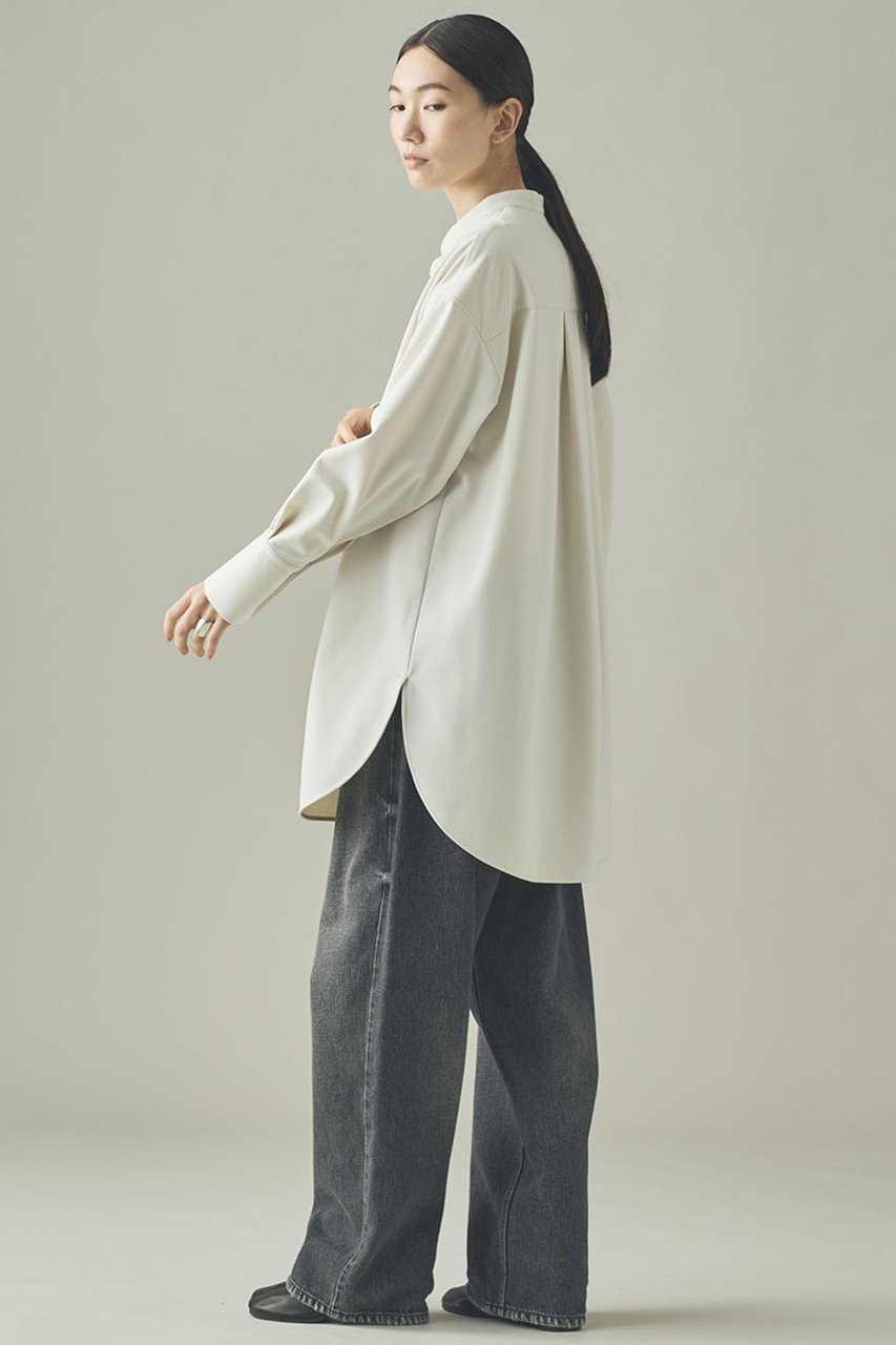 【カレンソロジー/Curensology】のウールライクストレッチシャツ 人気、トレンドファッション・服の通販 founy(ファニー) 　ファッション　Fashion　レディースファッション　Fashion for Women　トップス・カットソー　Cut & Sew Tops　シャツ・ブラウス・オフィスカジュアル　Elegant Blouses & Button-Ups　インナー　Innerwear　ストレッチ　Stretch, Stretchy Fabric　スリーブ　Sleeve, Long Sleeve / Short Sleeve　セットアップ　Set-Up, Coordinated Outfit　ツイル　Twist, Twisted Detail　ロング　Long, Long-Length　冬　Winter / This Winter　other-6|ID: prp329100004709340 ipo3291000000035596822