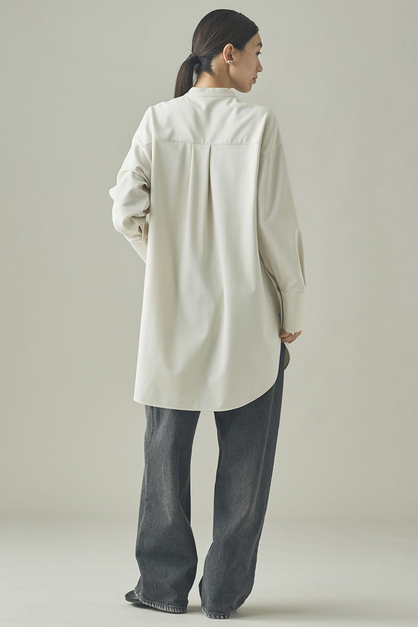 【カレンソロジー/Curensology】のウールライクストレッチシャツ 人気、トレンドファッション・服の通販 founy(ファニー) 　ファッション　Fashion　レディースファッション　Fashion for Women　トップス・カットソー　Cut & Sew Tops　シャツ・ブラウス・オフィスカジュアル　Elegant Blouses & Button-Ups　インナー　Innerwear　ストレッチ　Stretch, Stretchy Fabric　スリーブ　Sleeve, Long Sleeve / Short Sleeve　セットアップ　Set-Up, Coordinated Outfit　ツイル　Twist, Twisted Detail　ロング　Long, Long-Length　冬　Winter / This Winter　other-7|ID: prp329100004709340 ipo3291000000035596824