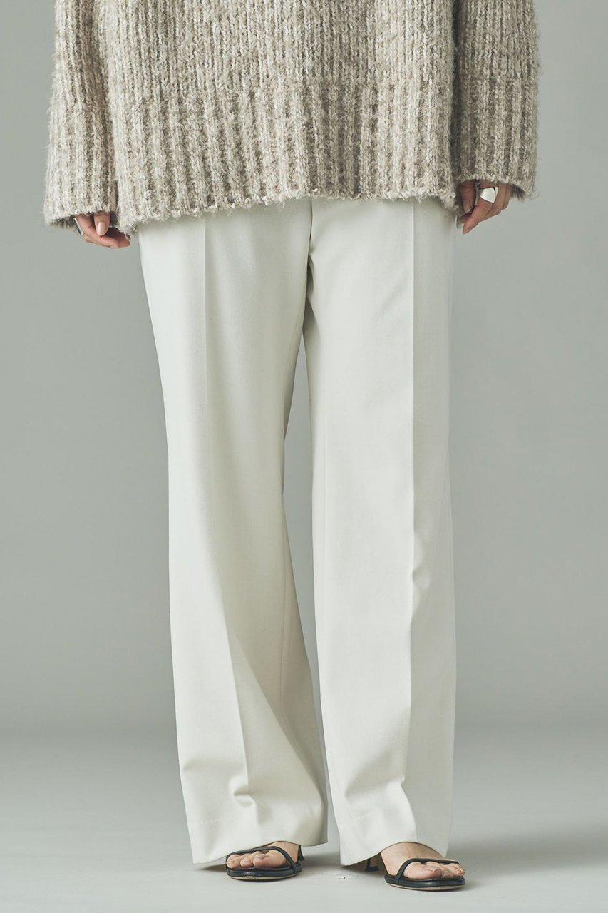 【カレンソロジー/Curensology】のウールライクストレッチパンツ インテリア・キッズ・メンズ・レディースファッション・服の通販 founy(ファニー) 　ファッション　Fashion　レディースファッション　Fashion for Women　パンツ　Pants & Trousers　おすすめ　Recommended / Our Picks　ストレッチ　Stretch, Stretchy Fabric　ストレート　Straight, Straight Cut　セットアップ　Set-Up, Coordinated Outfit　センター　Center, Center Line　ツイル　Twist, Twisted Detail　エレガント 上品　Elegant　アイボリー|ID: prp329100004709343 ipo3291000000034423998