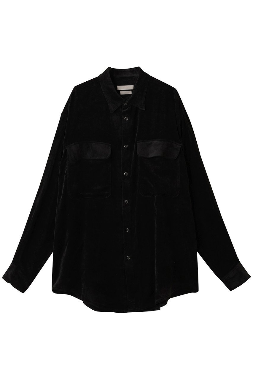 【ヨーク/YOKE / MEN】の【MEN】レーヨン コーデュロイ ウエスタン シャツ インテリア・キッズ・メンズ・レディースファッション・服の通販 founy(ファニー) 　ファッション　Fashion　メンズファッション　Fashion for Men　ウエスタン　Western Style　コーデュロイ　Corduroy, Cord Fabric　シンプル　Simple, Minimal　ジャカード／ジャガード　Jacquard, Woven Pattern　スリーブ　Sleeve, Long Sleeve / Short Sleeve　フラップ　Flap, Flap Pocket　ベルベット　Velvet, Velvety　ポケット　Pocket, Pocket Detail　リュクス　Luxury, Elegant, High-End, Chic　ロング　Long, Long-Length　新作・新入荷　New Arrivals / New In　ブラック|ID: prp329100004709352 ipo3291000000034016752