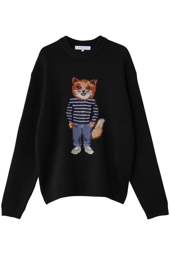 【メゾン キツネ/MAISON KITSUNE / MEN】の【MEN】DRESSED FOX INTARSIA ウール ジャンパー インテリア・キッズ・メンズ・レディースファッション・服の通販 founy(ファニー) https://founy.com/ ファッション Fashion メンズファッション Fashion for Men トップス・カットソー Cut & Sew Tops ニット・セーター / 定番トップス Knit Tops & Sweaters シンプル Simple, Minimal フォックス Fox, Fox Fur |ID: prp329100004709366 ipo3291000000035832288