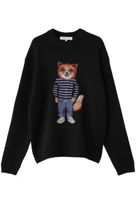 【メゾン キツネ/MAISON KITSUNE / MEN】の【MEN】DRESSED FOX INTARSIA ウール ジャンパー 人気、トレンドファッション・服の通販 founy(ファニー) ファッション Fashion メンズファッション Fashion for Men トップス・カットソー Cut & Sew Tops ニット・セーター / 定番トップス Knit Tops & Sweaters シンプル Simple, Minimal フォックス Fox, Fox Fur |ID:prp329100004709366