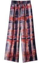 【サクラ/SACRA】のブラッシュペインティングプレイドパンツ ネイビー|ID: prp329100004710678 ipo3291000000035759798