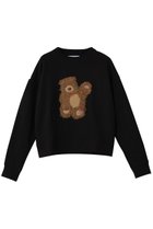 【ミュベール/MUVEIL】のクマ裏毛プルオーバー ブラック|ID:prp329100004710680