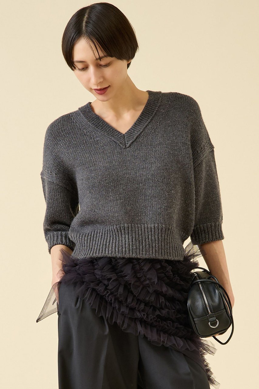 【マルティニーク/martinique】のローゲージウールプルオーバー(アンサンブル可) インテリア・キッズ・メンズ・レディースファッション・服の通販 founy(ファニー) 　ファッション　Fashion　レディースファッション　Fashion for Women　トップス・カットソー　Cut & Sew Tops　ニット　Knit Tops & Sweaters　アンサンブルニット　Knit Ensembles & Twin Sets　カジュアルプルオーバー・ニットトップス　Pullovers & Knit Tops / Casual Pullovers　おすすめ　Recommended / Our Picks　アンサンブル　Ensemble Set　ショルダー　Shoulder, Shoulder Strap　ドロップ　Drop Shoulder, Dropped Style　バランス　Balance, Style Balance　リラックス　Relax, Relaxed Fit　再入荷　Restock / Back in Stock　チャコール|ID: prp329100004710699 ipo3291000000035845703