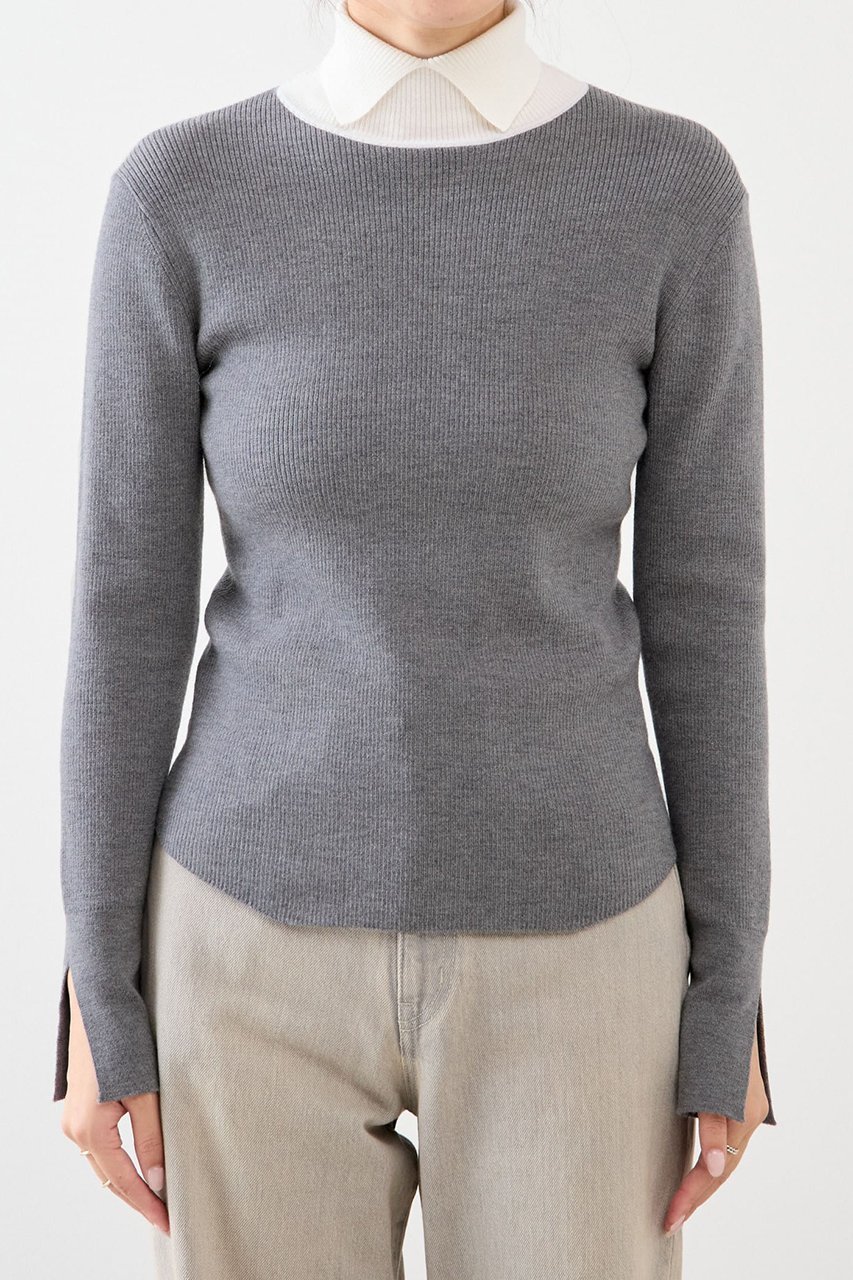 【マルティニーク/martinique】のウールリブスタンドカラー 人気、トレンドファッション・服の通販 founy(ファニー) 　ファッション　Fashion　レディースファッション　Fashion for Women　トップス・カットソー　Cut & Sew Tops　ニット　Knit Tops & Sweaters　カジュアルプルオーバー・ニットトップス　Pullovers & Knit Tops / Casual Pullovers　おすすめ　Recommended / Our Picks　シンプル　Simple, Minimal　フィット　Fit, Slim Fit　人気　Popular, Best Seller　新作・新入荷　New Arrivals / New In　other-7|ID: prp329100004710703 ipo3291000000034027648