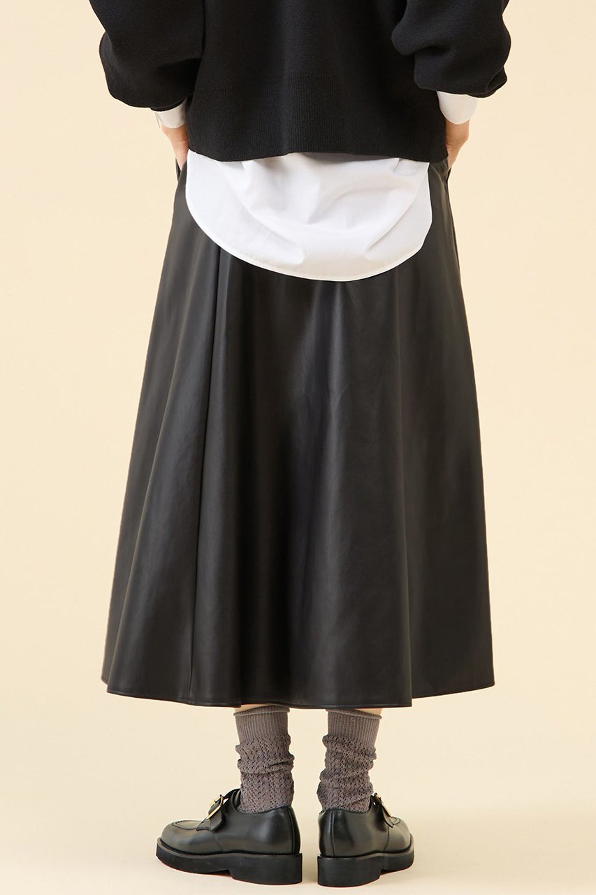 【マルティニーク/martinique】のフェイクレザーフレアスカート 人気、トレンドファッション・服の通販 founy(ファニー) 　ファッション　Fashion　レディースファッション　Fashion for Women　スカート　Skirts　Aライン・フレアスカート　A-Line & Flared Skirts　ロングスカート　Long Skirts / Maxi & Midi Skirts　おすすめ　Recommended / Our Picks　なめらか　Smooth, Silky Texture　シンプル　Simple, Minimal　フェイクレザー　Faux Leather, PU Leather　リアル　Real, Realistic　ロング　Long, Long-Length　エレガント 上品　Elegant　新作・新入荷　New Arrivals / New In　A/W・秋冬　Autumn/Winter　other-5|ID: prp329100004710708 ipo3291000000034027691
