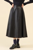 【マルティニーク/martinique】のフェイクレザーフレアスカート ブラック|ID: prp329100004710708 ipo3291000000036135214