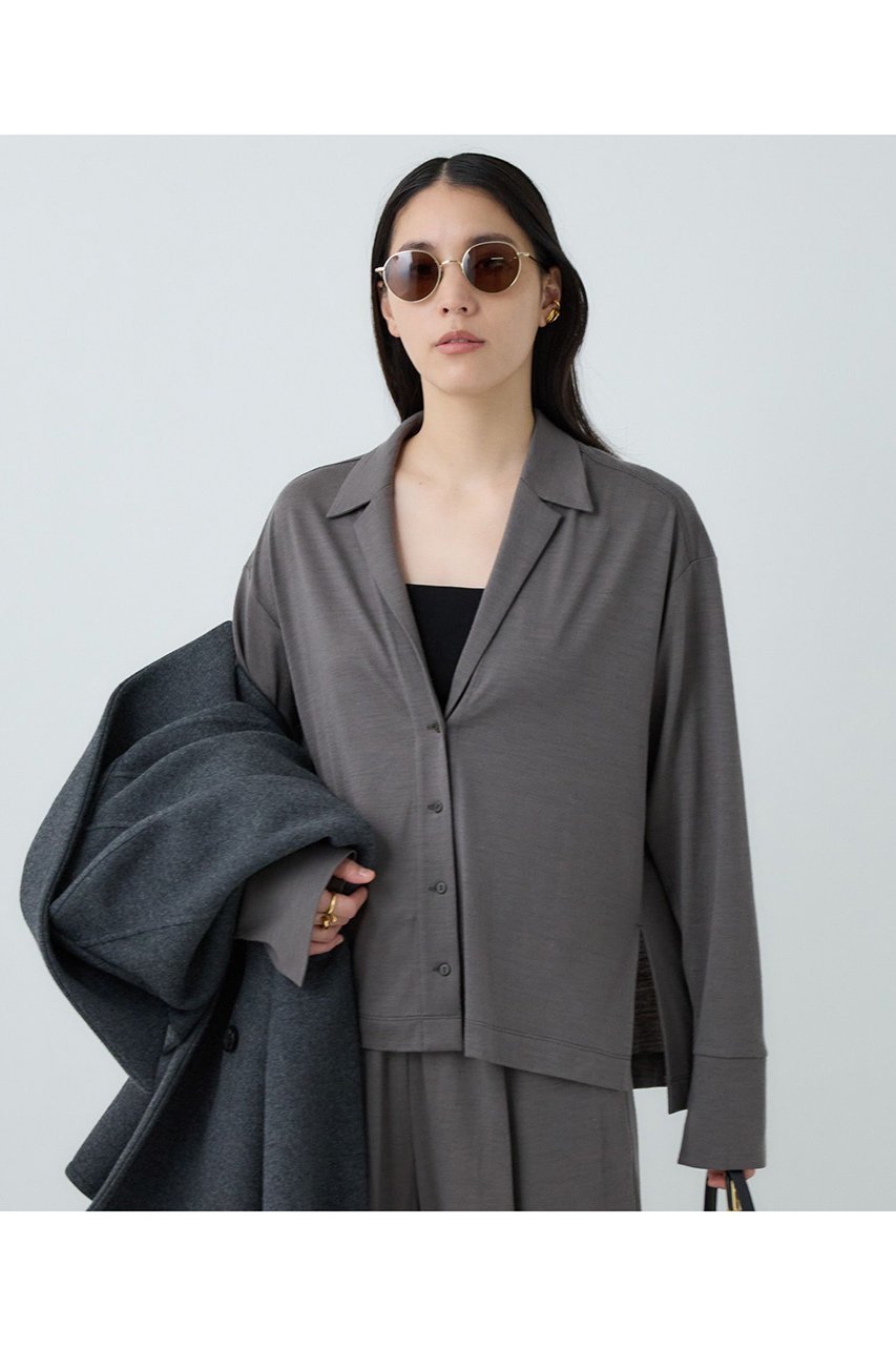 【カオス/Chaos】のレダールオープンカラー 人気、トレンドファッション・服の通販 founy(ファニー) 　ファッション　Fashion　レディースファッション　Fashion for Women　トップス・カットソー　Cut & Sew Tops　シャツ・ブラウス・オフィスカジュアル　Elegant Blouses & Button-Ups　おすすめ　Recommended / Our Picks　スリーブ　Sleeve, Long Sleeve / Short Sleeve　セットアップ　Set-Up, Coordinated Outfit　ドレープ　Drape, Draping Fabric　リラックス　Relax, Relaxed Fit　ロング　Long, Long-Length　新作・新入荷　New Arrivals / New In　 other-1|ID: prp329100004710729 ipo3291000000034027832