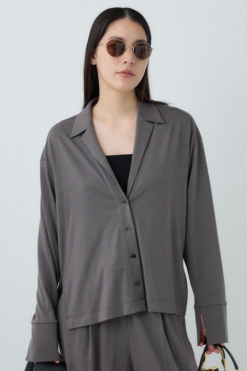 【カオス/Chaos】のレダールオープンカラー 人気、トレンドファッション・服の通販 founy(ファニー) 　ファッション　Fashion　レディースファッション　Fashion for Women　トップス・カットソー　Cut & Sew Tops　シャツ・ブラウス・オフィスカジュアル　Elegant Blouses & Button-Ups　おすすめ　Recommended / Our Picks　スリーブ　Sleeve, Long Sleeve / Short Sleeve　セットアップ　Set-Up, Coordinated Outfit　ドレープ　Drape, Draping Fabric　リラックス　Relax, Relaxed Fit　ロング　Long, Long-Length　新作・新入荷　New Arrivals / New In　other-5|ID: prp329100004710729 ipo3291000000034027840