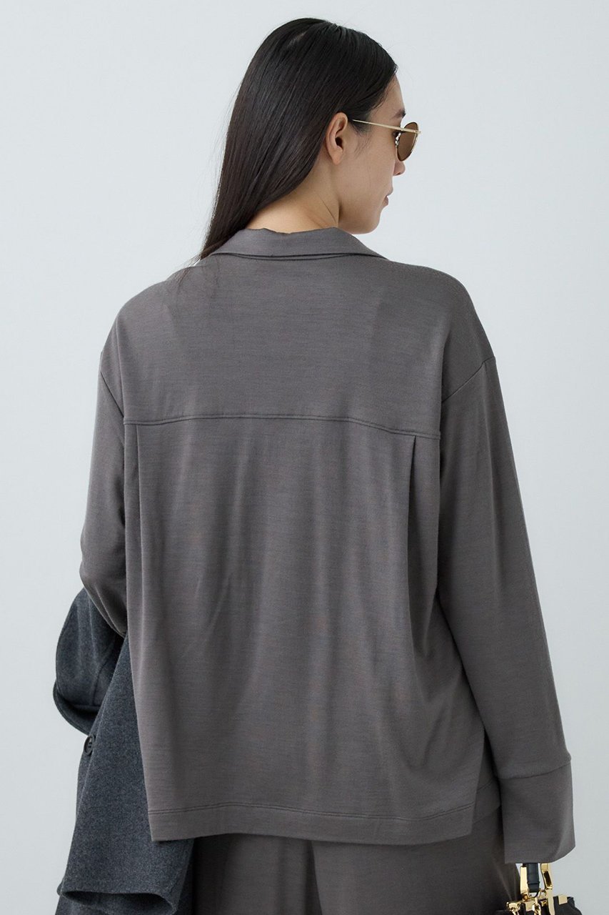 【カオス/Chaos】のレダールオープンカラー 人気、トレンドファッション・服の通販 founy(ファニー) 　ファッション　Fashion　レディースファッション　Fashion for Women　トップス・カットソー　Cut & Sew Tops　シャツ・ブラウス・オフィスカジュアル　Elegant Blouses & Button-Ups　おすすめ　Recommended / Our Picks　スリーブ　Sleeve, Long Sleeve / Short Sleeve　セットアップ　Set-Up, Coordinated Outfit　ドレープ　Drape, Draping Fabric　リラックス　Relax, Relaxed Fit　ロング　Long, Long-Length　新作・新入荷　New Arrivals / New In　other-7|ID: prp329100004710729 ipo3291000000034027845