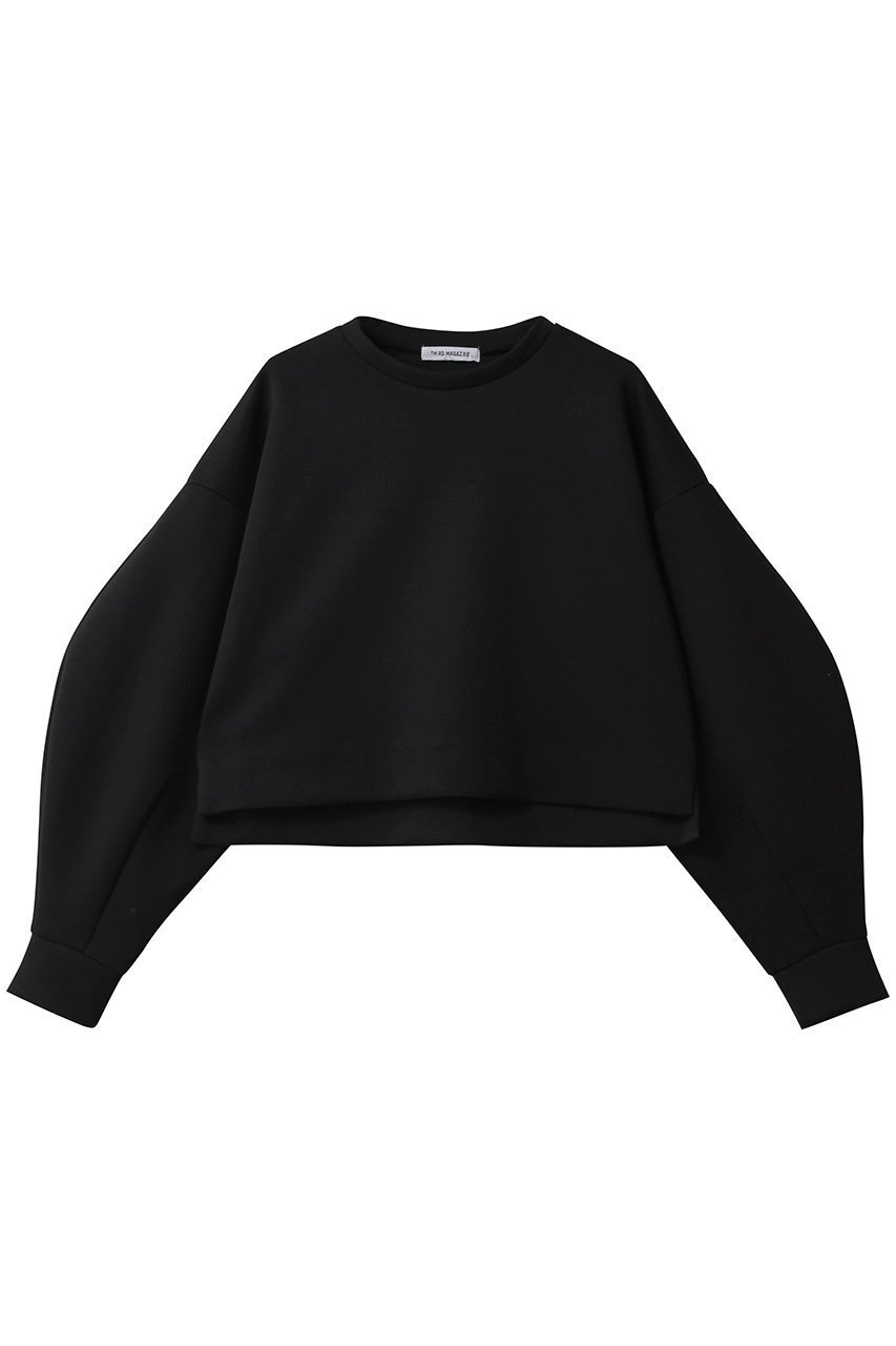 【サードマガジン/THIRD MAGAZINE】のショートスウェット インテリア・キッズ・メンズ・レディースファッション・服の通販 founy(ファニー) 　ファッション　Fashion　レディースファッション　Fashion for Women　トップス・カットソー　Cut & Sew Tops　シャツ・ブラウス・オフィスカジュアル　Elegant Blouses & Button-Ups　レディースパーカー・カジュアルフーディー　Casual Hoodies & Sweatshirts　ロングTシャツ・Tシャツ　Longline T-Shirts & Tees　スウェット・クルーネックトップス　Sweatshirts & Crewnecks / Relaxed Fit Sweat Tops　カットソー・ベーシックTシャツ　Cut-and-Sewn Tops / Stretch Tees & Basics　おすすめ　Recommended / Our Picks　ショート　Short, Short Length　スウェット / スエット　Sweatshirt, Sweatwear　トレンド　Trend, Trending Now　バランス　Balance, Style Balance　ボトム　Bottoms, Lower Wear　エレガント 上品　Elegant　新作・新入荷　New Arrivals / New In　ブラック|ID: prp329100004710744 ipo3291000000034027944