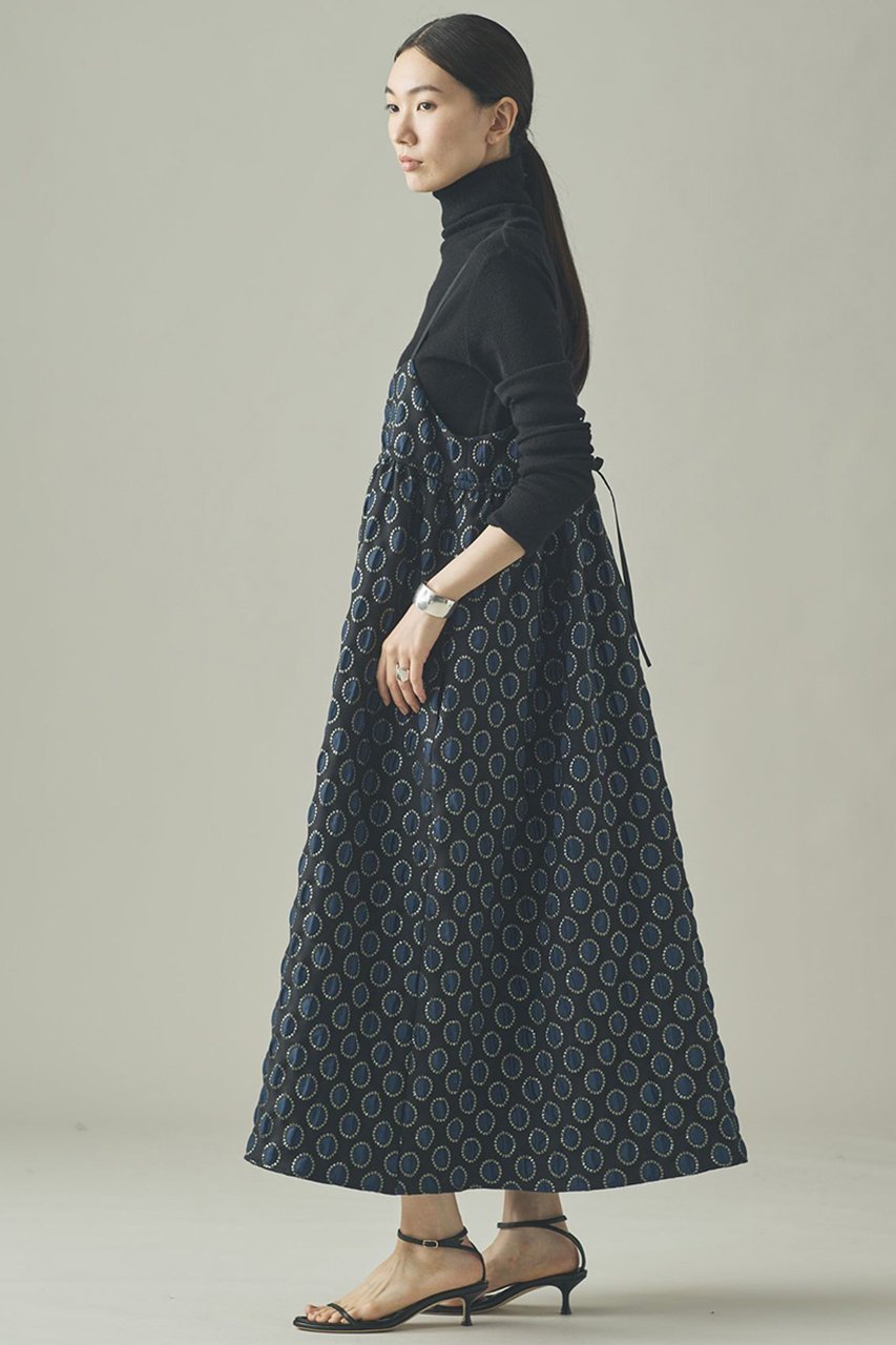 【カレンソロジー/Curensology】の〈C.S.G〉サークルドットワンピース 人気、トレンドファッション・服の通販 founy(ファニー) 　ファッション　Fashion　レディースファッション　Fashion for Women　ワンピース　Dresses　チュニック　Tunic Tops & Dresses　キャミソール　Camisole, Spaghetti Strap Top　キャミワンピース　Cami Dress, Slip Dress　ジャカード／ジャガード　Jacquard, Woven Pattern　タートルネック　Turtleneck, High Neck　チュニック　Tunic, Long Top　ドット　Polka Dot, Dot Pattern　フランス　France, French　ロング　Long, Long-Length　エレガント 上品　Elegant　新作・新入荷　New Arrivals / New In　other-3|ID: prp329100004710748 ipo3291000000034027975
