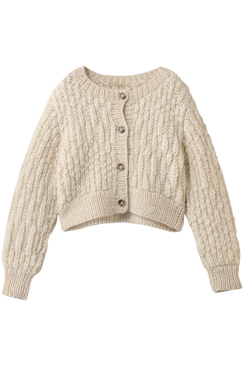 【カレンソロジー/Curensology】のスラブハンドニットジャケット インテリア・キッズ・メンズ・レディースファッション・服の通販 founy(ファニー) 　ファッション　Fashion　レディースファッション　Fashion for Women　アウター　Coat / Outerwear Collection　レディースジャケット・軽アウター　Jackets　おすすめ　Recommended / Our Picks　ジャケット　Jacket, Outerwear　フェミニン　Feminine, Girly　ボトム　Bottoms, Lower Wear　冬　Winter / This Winter　エクリュ|ID: prp329100004710750 ipo3291000000034845994