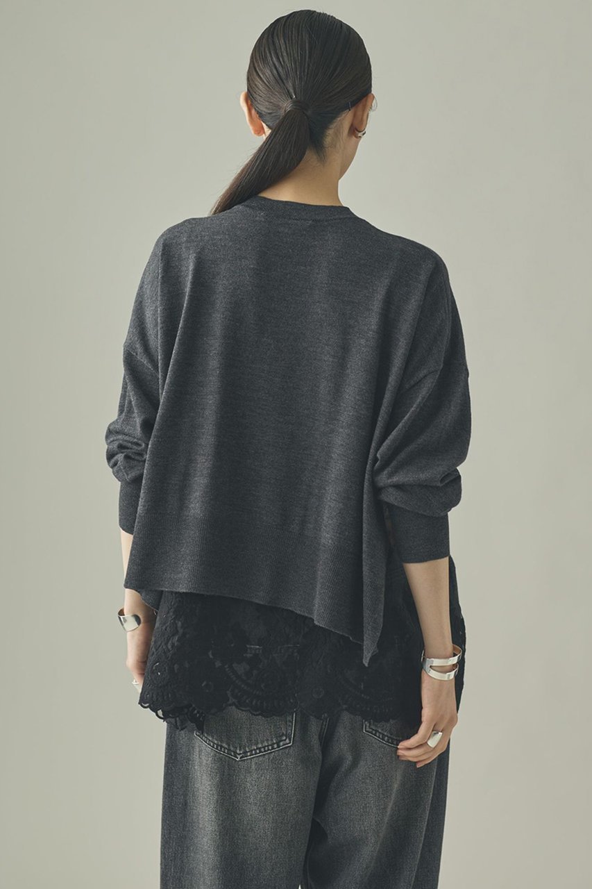 【カレンソロジー/Curensology】のハイゲージレースニットプルオーバー 人気、トレンドファッション・服の通販 founy(ファニー) 　ファッション　Fashion　レディースファッション　Fashion for Women　トップス・カットソー　Cut & Sew Tops　ニット　Knit Tops & Sweaters　ベスト&ジレ / 重ね着スタイル　Vests & Gilets　カジュアルプルオーバー・ニットトップス　Pullovers & Knit Tops / Casual Pullovers　おすすめ　Recommended / Our Picks　キャミソール　Camisole, Spaghetti Strap Top　スリット　Slit, Slit Detail　フィット　Fit, Slim Fit　フラワー　Flower, Floral　モチーフ　Motif, Design Theme　レース　Lace, Lace Fabric　ワイド　Wide, Wide Fit　新作・新入荷　New Arrivals / New In　other-4|ID: prp329100004710751 ipo3291000000034028005