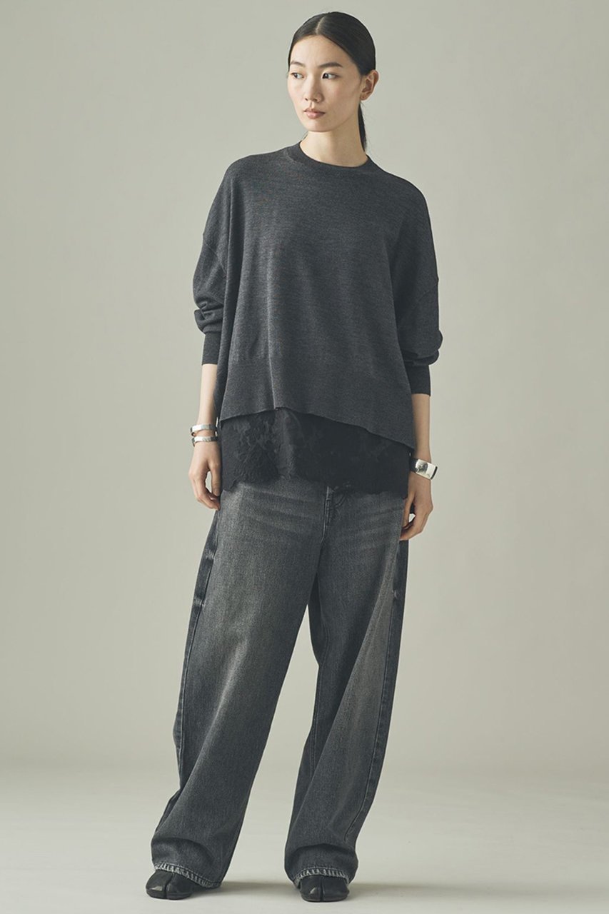 【カレンソロジー/Curensology】のハイゲージレースニットプルオーバー 人気、トレンドファッション・服の通販 founy(ファニー) 　ファッション　Fashion　レディースファッション　Fashion for Women　トップス・カットソー　Cut & Sew Tops　ニット　Knit Tops & Sweaters　ベスト&ジレ / 重ね着スタイル　Vests & Gilets　カジュアルプルオーバー・ニットトップス　Pullovers & Knit Tops / Casual Pullovers　おすすめ　Recommended / Our Picks　キャミソール　Camisole, Spaghetti Strap Top　スリット　Slit, Slit Detail　フィット　Fit, Slim Fit　フラワー　Flower, Floral　モチーフ　Motif, Design Theme　レース　Lace, Lace Fabric　ワイド　Wide, Wide Fit　新作・新入荷　New Arrivals / New In　other-5|ID: prp329100004710751 ipo3291000000034028007