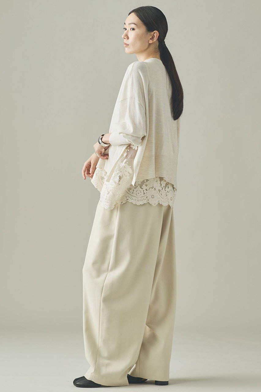 【カレンソロジー/Curensology】のハイゲージレースニットプルオーバー 人気、トレンドファッション・服の通販 founy(ファニー) 　ファッション　Fashion　レディースファッション　Fashion for Women　トップス・カットソー　Cut & Sew Tops　ニット　Knit Tops & Sweaters　ベスト&ジレ / 重ね着スタイル　Vests & Gilets　カジュアルプルオーバー・ニットトップス　Pullovers & Knit Tops / Casual Pullovers　おすすめ　Recommended / Our Picks　キャミソール　Camisole, Spaghetti Strap Top　スリット　Slit, Slit Detail　フィット　Fit, Slim Fit　フラワー　Flower, Floral　モチーフ　Motif, Design Theme　レース　Lace, Lace Fabric　ワイド　Wide, Wide Fit　再入荷　Restock / Back in Stock　other-5|ID: prp329100004710751 ipo3291000000036344483