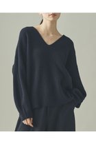 【カレンソロジー/Curensology】のウールカシミヤUネックニットプルオーバー ダークブルー|ID:prp329100004710757