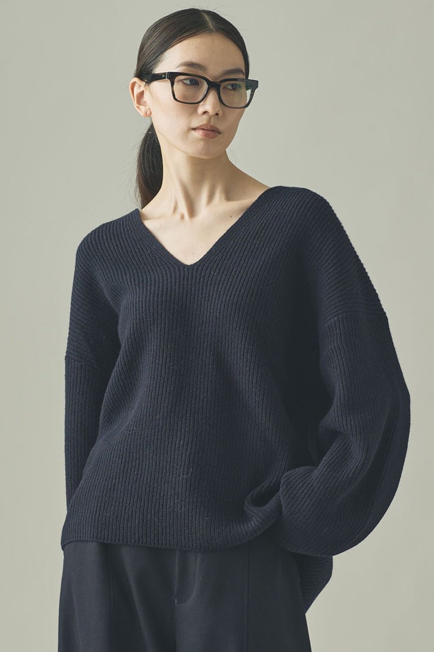 【カレンソロジー/Curensology】のウールカシミヤUネックニットプルオーバー 人気、トレンドファッション・服の通販 founy(ファニー) 　ファッション　Fashion　レディースファッション　Fashion for Women　トップス・カットソー　Cut & Sew Tops　ニット　Knit Tops & Sweaters　カジュアルプルオーバー・ニットトップス　Pullovers & Knit Tops / Casual Pullovers　なめらか　Smooth, Silky Texture　ボトム　Bottoms, Lower Wear　ミドル　Middle Length, Mid Height　新作・新入荷　New Arrivals / New In　畦　Ribbed Knit　other-2|ID: prp329100004710757 ipo3291000000034028063