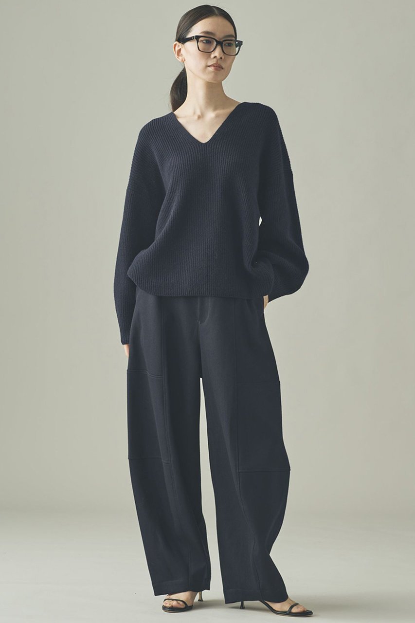 【カレンソロジー/Curensology】のウールカシミヤUネックニットプルオーバー 人気、トレンドファッション・服の通販 founy(ファニー) 　ファッション　Fashion　レディースファッション　Fashion for Women　トップス・カットソー　Cut & Sew Tops　ニット　Knit Tops & Sweaters　カジュアルプルオーバー・ニットトップス　Pullovers & Knit Tops / Casual Pullovers　なめらか　Smooth, Silky Texture　ボトム　Bottoms, Lower Wear　ミドル　Middle Length, Mid Height　新作・新入荷　New Arrivals / New In　畦　Ribbed Knit　other-5|ID: prp329100004710757 ipo3291000000034028068