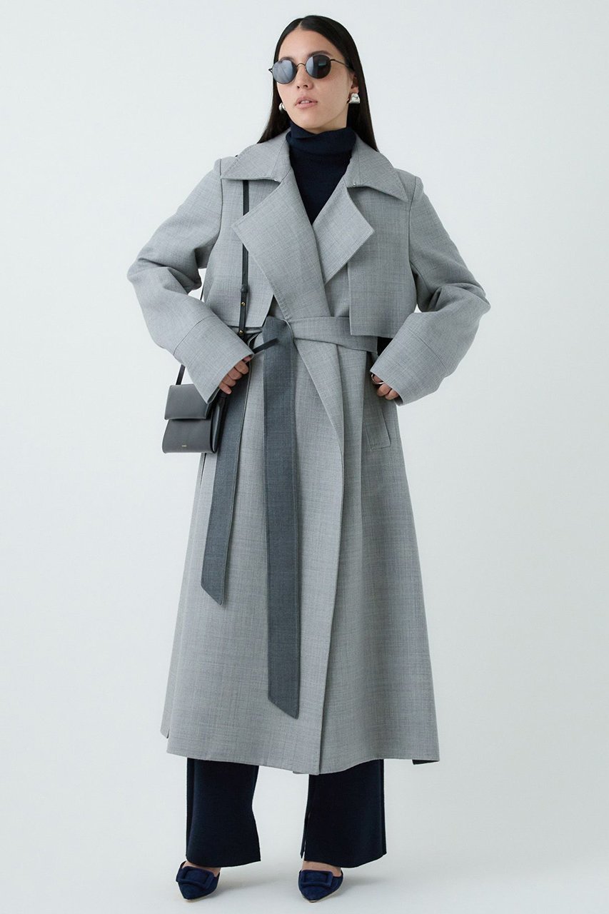 【カオス/Chaos】のバリストコート 人気、トレンドファッション・服の通販 founy(ファニー) 　ファッション　Fashion　レディースファッション　Fashion for Women　アウター　Coat / Outerwear Collection　コート・ロングコート・ピーコート　Long Coats, Peacoats & More　ウォーム　Warm Fabric　コンパクト　Compact, Small Size　ストレート　Straight, Straight Cut　スリット　Slit, Slit Detail　スーツ　Suit, Formalwear　メランジ　Melange, Mixed Yarn　ロング　Long, Long-Length　新作・新入荷　New Arrivals / New In　 other-1|ID: prp329100004710761 ipo3291000000034028089