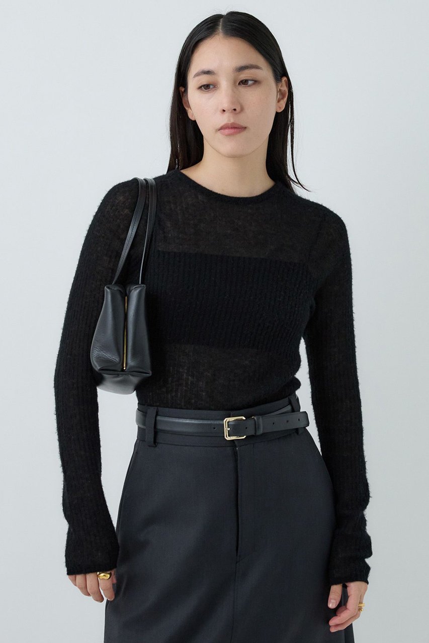 【カオス/Chaos】のフロットニットプルオーバー インテリア・キッズ・メンズ・レディースファッション・服の通販 founy(ファニー) 　ファッション　Fashion　レディースファッション　Fashion for Women　トップス・カットソー　Cut & Sew Tops　ニット　Knit Tops & Sweaters　カジュアルプルオーバー・ニットトップス　Pullovers & Knit Tops / Casual Pullovers　コンパクト　Compact, Small Size　シアー　Sheer, See-Through　ホールガーメント　WholeGarment, Seamless Knit　ミックス　Mix, Mixed Style　ループ　Loop, Loop Knit　新作・新入荷　New Arrivals / New In　ブラック|ID: prp329100004710764 ipo3291000000034028120