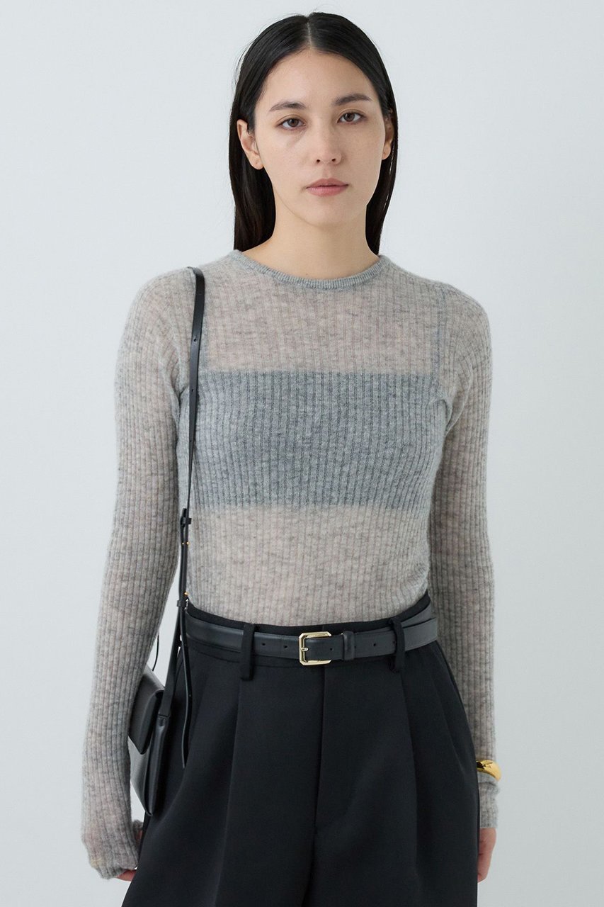 【カオス/Chaos】のフロットニットプルオーバー 人気、トレンドファッション・服の通販 founy(ファニー) 　ファッション　Fashion　レディースファッション　Fashion for Women　トップス・カットソー　Cut & Sew Tops　ニット　Knit Tops & Sweaters　カジュアルプルオーバー・ニットトップス　Pullovers & Knit Tops / Casual Pullovers　コンパクト　Compact, Small Size　シアー　Sheer, See-Through　ホールガーメント　WholeGarment, Seamless Knit　ミックス　Mix, Mixed Style　ループ　Loop, Loop Knit　other-2|ID: prp329100004710764 ipo3291000000035759929