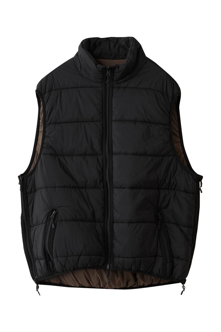 【ダイワ ピアサーティーナイン/DAIWA PIER39 / MEN】の【MEN】TECH REVERSIBLE CLIMBERS PUFF VEST インテリア・キッズ・メンズ・レディースファッション・服の通販 founy(ファウニー) 　ファッション　Fashion　メンズファッション　Fashion for Men　アウター　Men's Coats Outerwear　アウトドア　Outdoor Clothing　シンプル　Simple, Minimal　スポーツ　Sports, Activewear　ベスト　Vest, Waistcoat　ポケット　Pocket, Pocket Detail　防寒　Cold Protection, Winter-Ready　ブラック×ブラウンカーキ|ID: prp329100004710767 ipo3291000000036957350