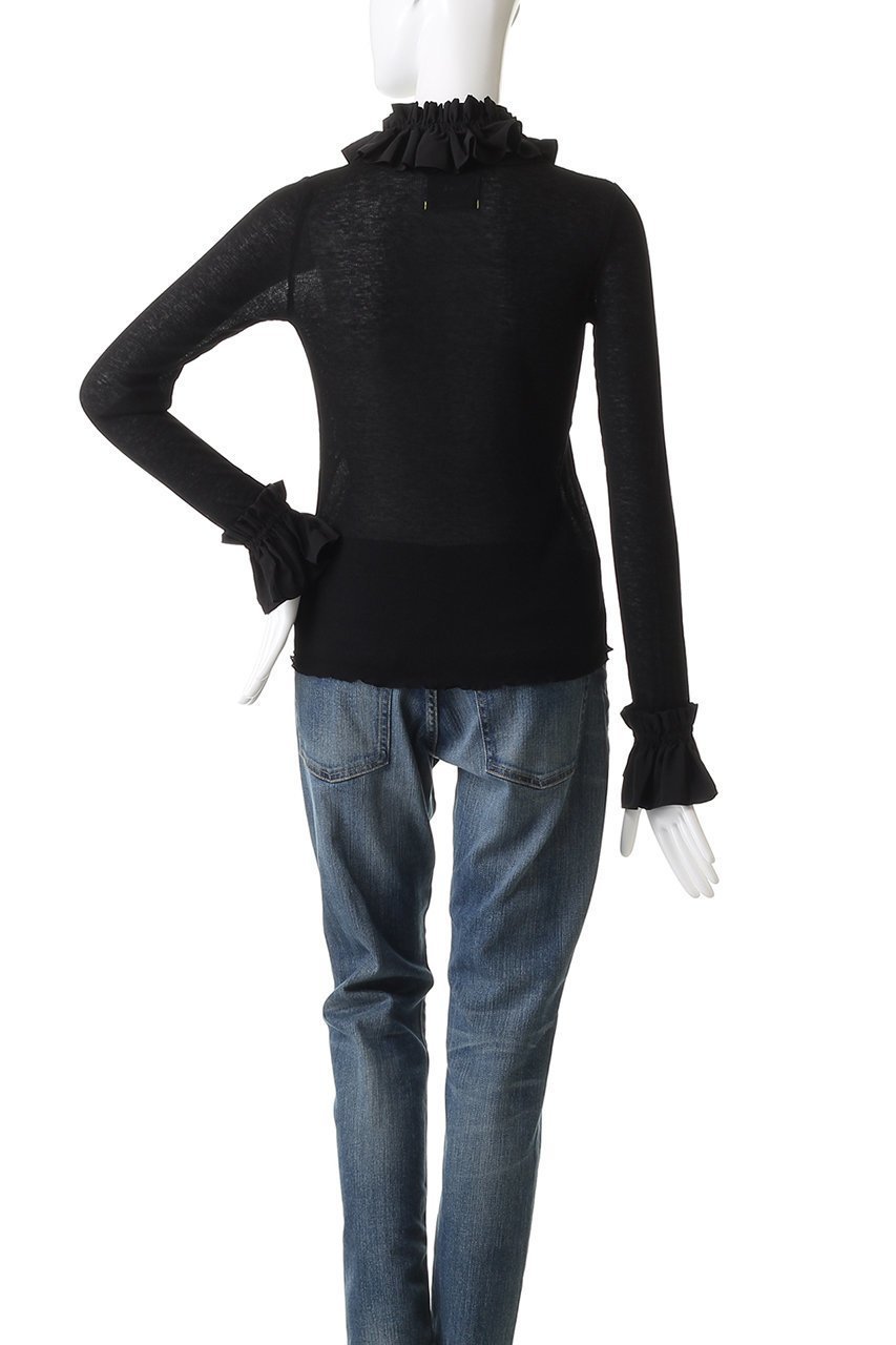 【ミュベール/MUVEIL】のフリルハートパッチカットソー 人気、トレンドファッション・服の通販 founy(ファニー) 　ファッション　Fashion　レディースファッション　Fashion for Women　トップス・カットソー　Cut & Sew Tops　シャツ・ブラウス・オフィスカジュアル　Elegant Blouses & Button-Ups　ロングTシャツ・Tシャツ　Longline T-Shirts & Tees　カットソー・ベーシックTシャツ　Cut-and-Sewn Tops / Stretch Tees & Basics　インナー　Innerwear　ウォーム　Warm Fabric　カットソー　Cut and Sewn Top　ギャザー　Gathered, Ruffled　シアー　Sheer, See-Through　ストレッチ　Stretch, Stretchy Fabric　スリーブ　Sleeve, Long Sleeve / Short Sleeve　テレコ　Ribbed, Rib Stitch　ドレープ　Drape, Draping Fabric　パッチ　Patch, Appliqué　フリル　Frill, Ruffle　ラウンド　Round, Round Neck　リボン　Ribbon, Bow　ロング　Long, Long-Length　エレガント 上品　Elegant　新作・新入荷　New Arrivals / New In　other-4|ID: prp329100004712178 ipo3291000000034036988