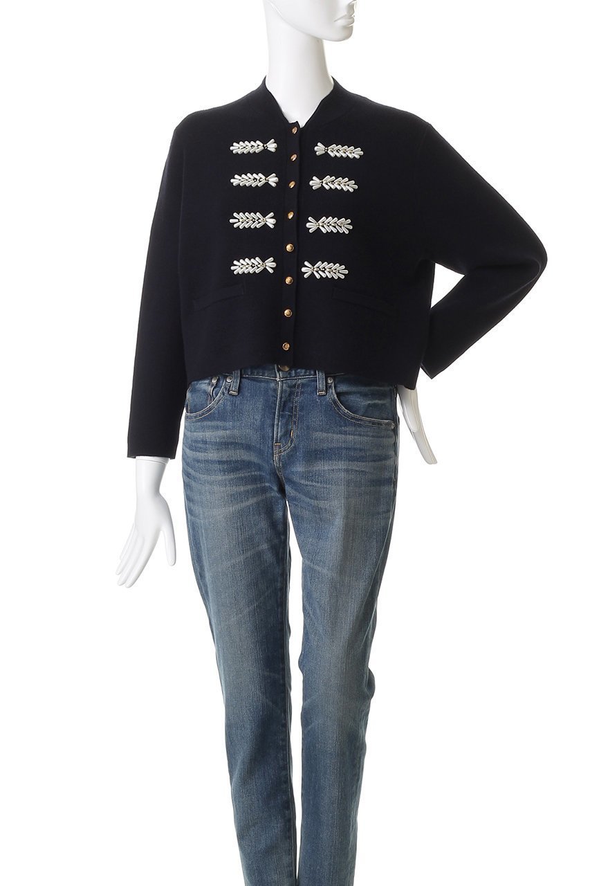【ミュベール/MUVEIL】のナポレオンニットジャケット 人気、トレンドファッション・服の通販 founy(ファニー) 　ファッション　Fashion　レディースファッション　Fashion for Women　アウター　Coat / Outerwear Collection　レディースジャケット・軽アウター　Jackets　クール　Cool, Chic　ショート　Short, Short Length　ジャカード／ジャガード　Jacquard, Woven Pattern　ジャケット　Jacket, Outerwear　ダブル　Double, Double-Breasted　パール　Pearl, Pearl Accent　マニッシュ　Mannish, Boyish　メタル　Metal, Metal Parts　モチーフ　Motif, Design Theme　新作・新入荷　New Arrivals / New In　other-2|ID: prp329100004712179 ipo3291000000034036995