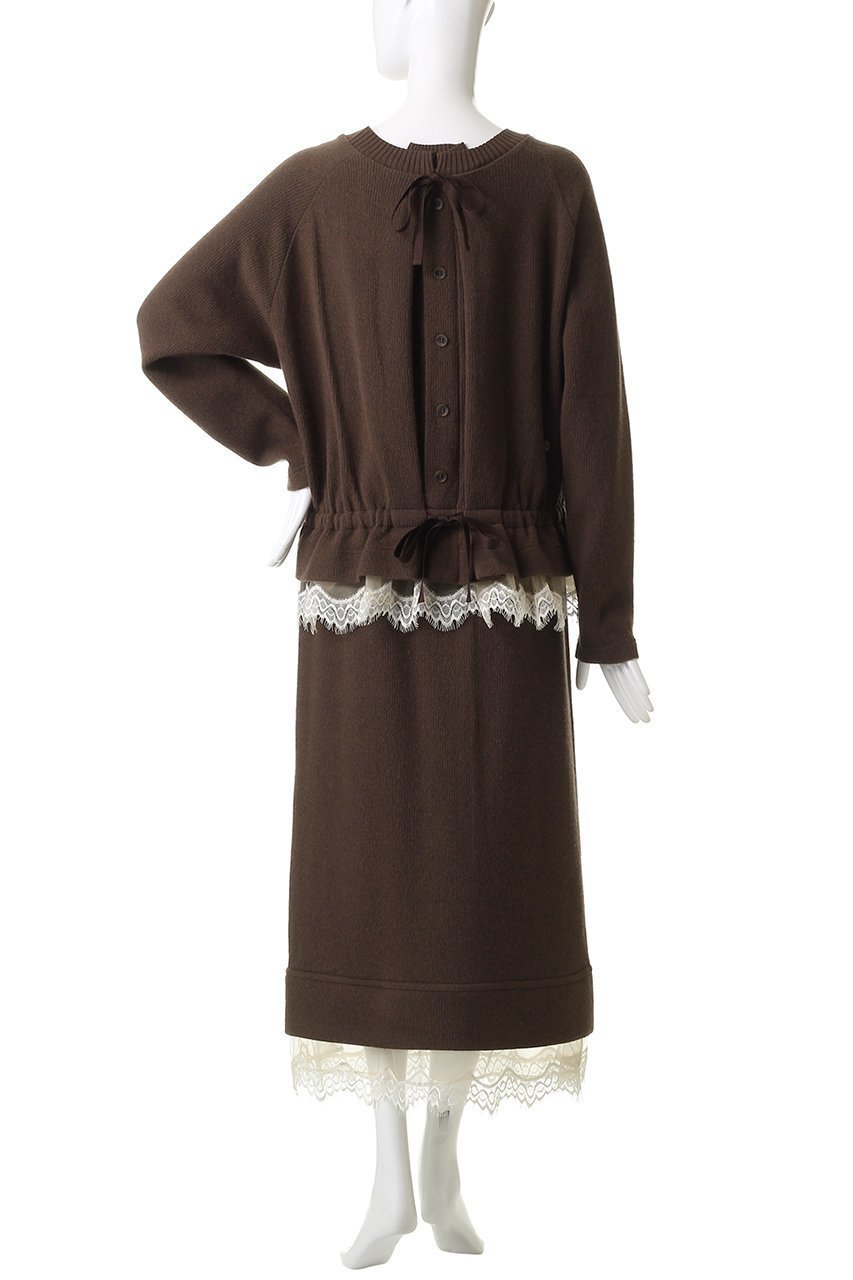 【ミュベール/MUVEIL】のレースニットセットアップワンピース 人気、トレンドファッション・服の通販 founy(ファニー) 　ファッション　Fashion　レディースファッション　Fashion for Women　ワンピース　Dresses　チュニック　Tunic Tops & Dresses　オーガンジー　Organza Fabric　セットアップ　Set-Up, Coordinated Outfit　チュニック　Tunic, Long Top　レース　Lace, Lace Fabric　ロング　Long, Long-Length　新作・新入荷　New Arrivals / New In　other-4|ID: prp329100004712180 ipo3291000000034037006