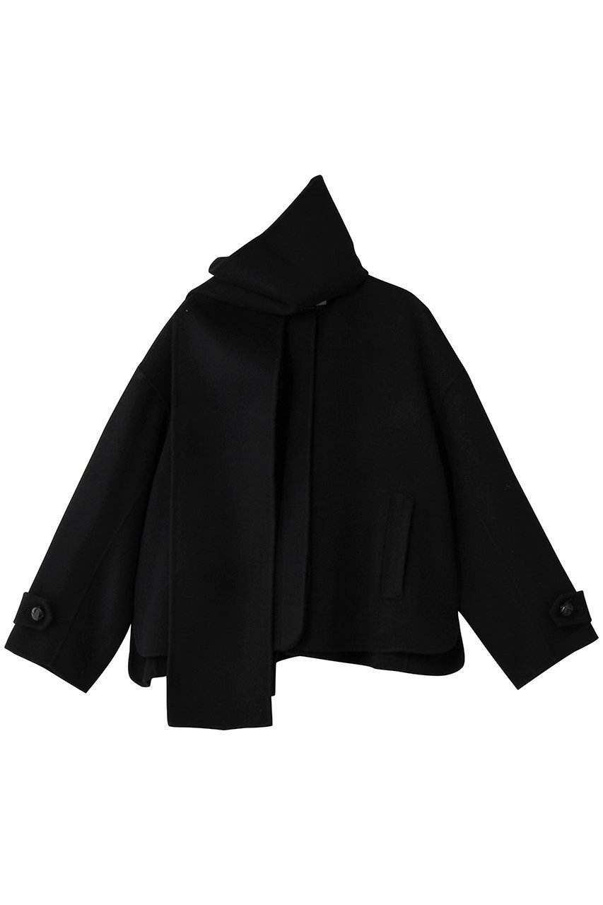 【ミュベール/MUVEIL】のリバー仕立てコート 人気、トレンドファッション・服の通販 founy(ファニー) 　ファッション　Fashion　レディースファッション　Fashion for Women　アウター　Coat / Outerwear Collection　コート・ロングコート・ピーコート　Long Coats, Peacoats & More　ショート　Short, Short Length　ストール　Stole, Wrap　ドレープ　Drape, Draping Fabric　フレア　Flare, Flared　新作・新入荷　New Arrivals / New In　 other-1|ID: prp329100004712182 ipo3291000000034037016
