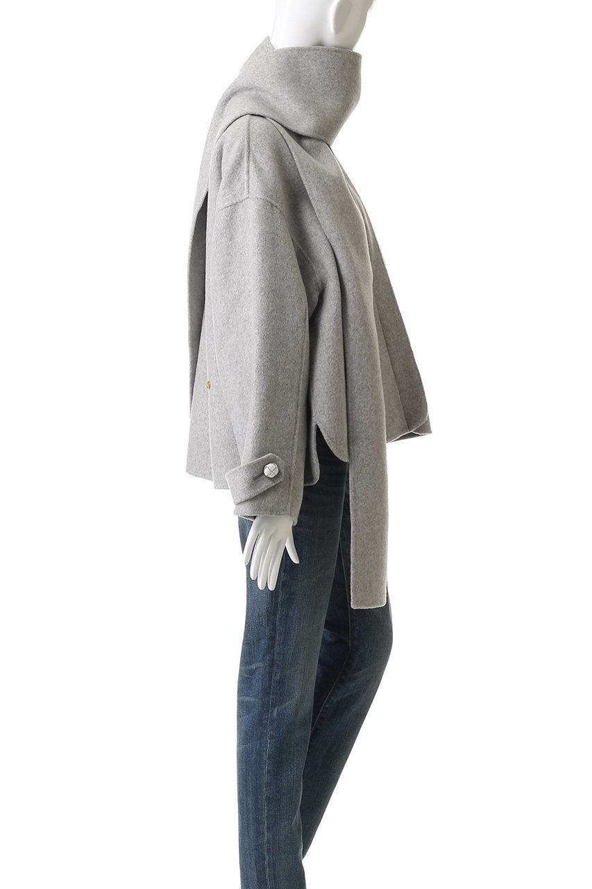 【ミュベール/MUVEIL】のリバー仕立てコート 人気、トレンドファッション・服の通販 founy(ファニー) 　ファッション　Fashion　レディースファッション　Fashion for Women　アウター　Coat / Outerwear Collection　コート・ロングコート・ピーコート　Long Coats, Peacoats & More　ショート　Short, Short Length　ストール　Stole, Wrap　ドレープ　Drape, Draping Fabric　フレア　Flare, Flared　新作・新入荷　New Arrivals / New In　other-3|ID: prp329100004712182 ipo3291000000034037020