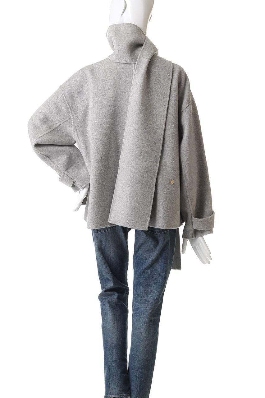 【ミュベール/MUVEIL】のリバー仕立てコート 人気、トレンドファッション・服の通販 founy(ファニー) 　ファッション　Fashion　レディースファッション　Fashion for Women　アウター　Coat / Outerwear Collection　コート・ロングコート・ピーコート　Long Coats, Peacoats & More　ショート　Short, Short Length　ストール　Stole, Wrap　ドレープ　Drape, Draping Fabric　フレア　Flare, Flared　新作・新入荷　New Arrivals / New In　other-4|ID: prp329100004712182 ipo3291000000034037021