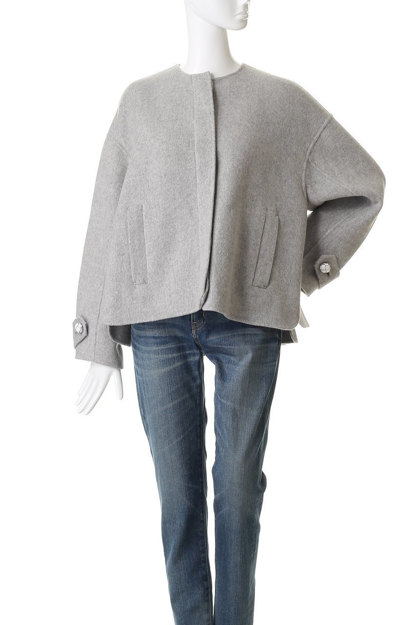 【ミュベール/MUVEIL】のリバー仕立てコート 人気、トレンドファッション・服の通販 founy(ファニー) 　ファッション　Fashion　レディースファッション　Fashion for Women　アウター　Coat / Outerwear Collection　コート・ロングコート・ピーコート　Long Coats, Peacoats & More　ショート　Short, Short Length　ストール　Stole, Wrap　ドレープ　Drape, Draping Fabric　フレア　Flare, Flared　新作・新入荷　New Arrivals / New In　other-7|ID: prp329100004712182 ipo3291000000034037024