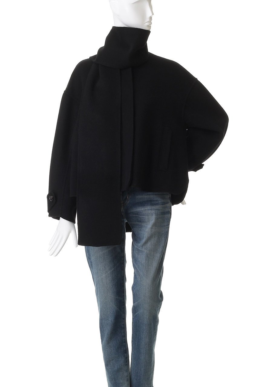 【ミュベール/MUVEIL】のリバー仕立てコート 人気、トレンドファッション・服の通販 founy(ファニー) 　ファッション　Fashion　レディースファッション　Fashion for Women　アウター　Coat / Outerwear Collection　コート・ロングコート・ピーコート　Long Coats, Peacoats & More　ショート　Short, Short Length　ストール　Stole, Wrap　ドレープ　Drape, Draping Fabric　フレア　Flare, Flared　other-2|ID: prp329100004712182 ipo3291000000034853874