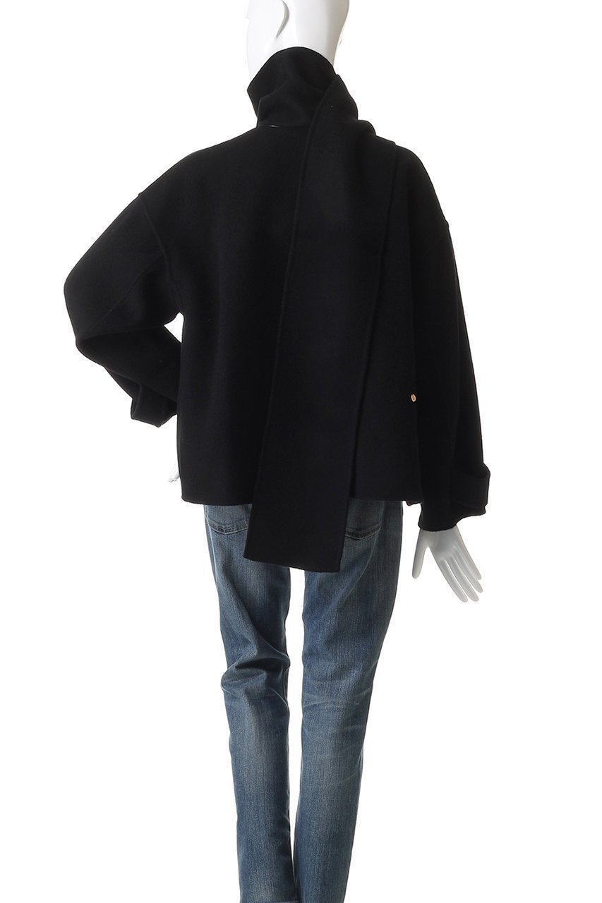 【ミュベール/MUVEIL】のリバー仕立てコート 人気、トレンドファッション・服の通販 founy(ファニー) 　ファッション　Fashion　レディースファッション　Fashion for Women　アウター　Coat / Outerwear Collection　コート・ロングコート・ピーコート　Long Coats, Peacoats & More　ショート　Short, Short Length　ストール　Stole, Wrap　ドレープ　Drape, Draping Fabric　フレア　Flare, Flared　other-4|ID: prp329100004712182 ipo3291000000034853876