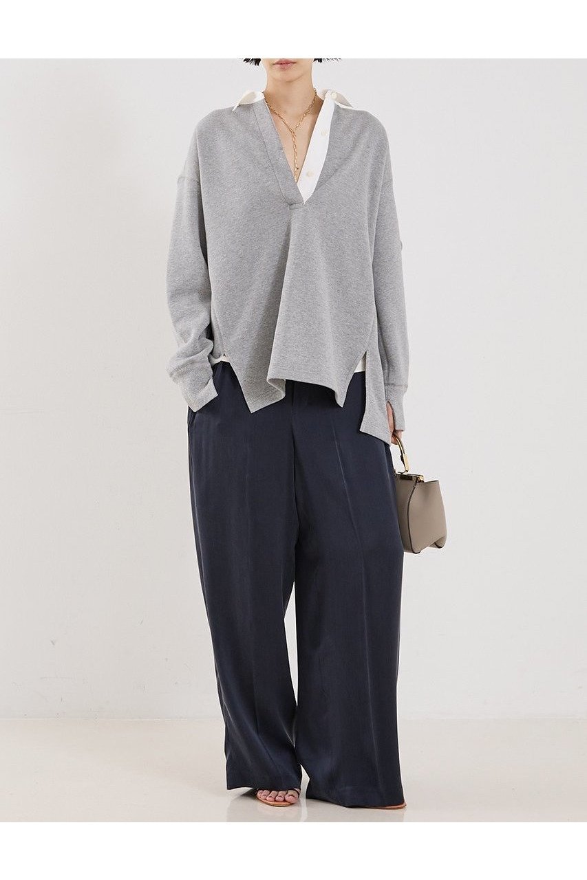 【ザ ストア バイ シー/THE STORE by C】の【COCUCA】ポロスエット 人気、トレンドファッション・服の通販 founy(ファニー) 　ファッション　Fashion　レディースファッション　Fashion for Women　トップス・カットソー　Cut & Sew Tops　シャツ・ブラウス・オフィスカジュアル　Elegant Blouses & Button-Ups　レディースパーカー・カジュアルフーディー　Casual Hoodies & Sweatshirts　ロングTシャツ・Tシャツ　Longline T-Shirts & Tees　スウェット・クルーネックトップス　Sweatshirts & Crewnecks / Relaxed Fit Sweat Tops　カットソー・ベーシックTシャツ　Cut-and-Sewn Tops / Stretch Tees & Basics　スウェット / スエット　Sweatshirt, Sweatwear　トレンド　Trend, Trending Now　バランス　Balance, Style Balance　パターン　Pattern, Design Print　新作・新入荷　New Arrivals / New In　other-4|ID: prp329100004712183 ipo3291000000034037031