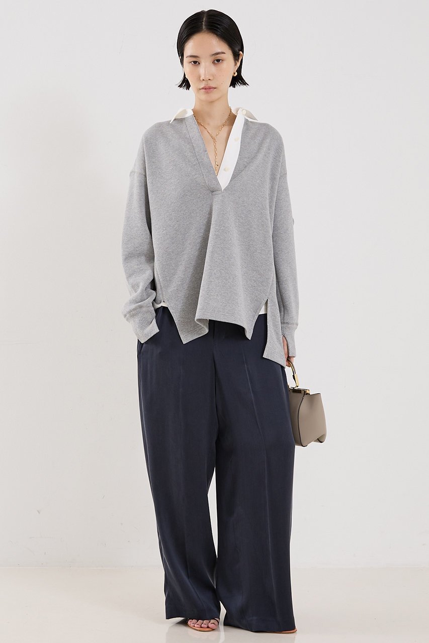 【ザ ストア バイ シー/THE STORE by C】の【COCUCA】ポロスエット 人気、トレンドファッション・服の通販 founy(ファニー) 　ファッション　Fashion　レディースファッション　Fashion for Women　トップス・カットソー　Cut & Sew Tops　シャツ・ブラウス・オフィスカジュアル　Elegant Blouses & Button-Ups　レディースパーカー・カジュアルフーディー　Casual Hoodies & Sweatshirts　ロングTシャツ・Tシャツ　Longline T-Shirts & Tees　スウェット・クルーネックトップス　Sweatshirts & Crewnecks / Relaxed Fit Sweat Tops　カットソー・ベーシックTシャツ　Cut-and-Sewn Tops / Stretch Tees & Basics　スウェット / スエット　Sweatshirt, Sweatwear　トレンド　Trend, Trending Now　バランス　Balance, Style Balance　パターン　Pattern, Design Print　other-4|ID: prp329100004712183 ipo3291000000035453119