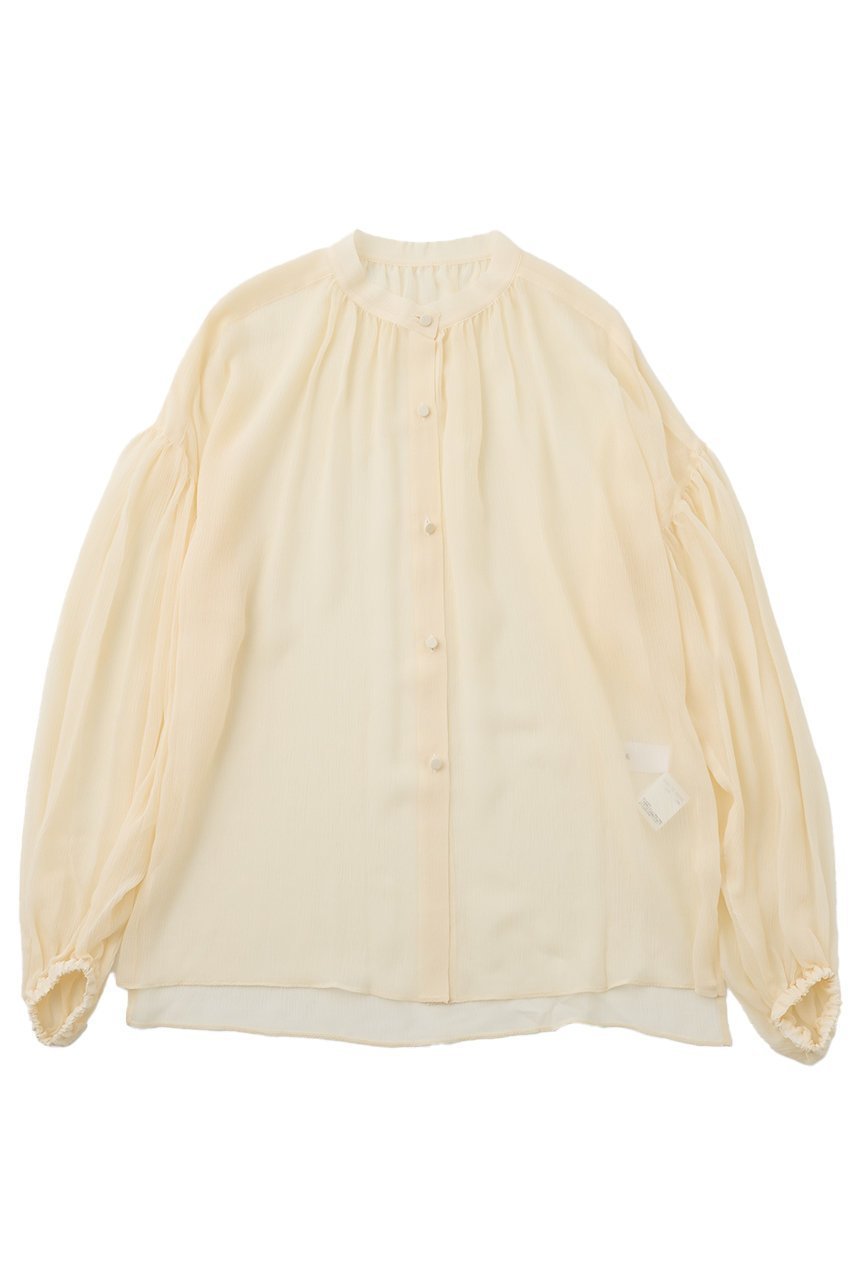 【ザ ストア バイ シー/THE STORE by C】の【COCUCA】シルクフェミニンブラウス インテリア・キッズ・メンズ・レディースファッション・服の通販 founy(ファニー) 　ファッション　Fashion　レディースファッション　Fashion for Women　トップス・カットソー　Cut & Sew Tops　シャツ・ブラウス・オフィスカジュアル　Elegant Blouses & Button-Ups　おすすめ　Recommended / Our Picks　インナー　Innerwear　エレガント 上品　Elegant　ギャザー　Gathered, Ruffled　シアー　Sheer, See-Through　シルク　Silk, 100% Silk　ジャケット　Jacket, Outerwear　スリーブ　Sleeve, Long Sleeve / Short Sleeve　ロング　Long, Long-Length　新作・新入荷　New Arrivals / New In　アイボリー|ID: prp329100004712185 ipo3291000000034037049