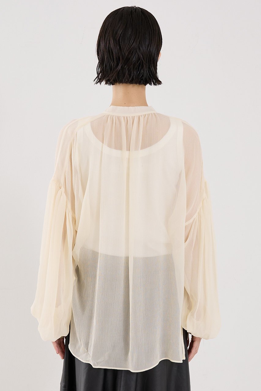 【ザ ストア バイ シー/THE STORE by C】の【COCUCA】シルクフェミニンブラウス 人気、トレンドファッション・服の通販 founy(ファニー) 　ファッション　Fashion　レディースファッション　Fashion for Women　トップス・カットソー　Cut & Sew Tops　シャツ・ブラウス・オフィスカジュアル　Elegant Blouses & Button-Ups　おすすめ　Recommended / Our Picks　インナー　Innerwear　エレガント 上品　Elegant　ギャザー　Gathered, Ruffled　シアー　Sheer, See-Through　シルク　Silk, 100% Silk　ジャケット　Jacket, Outerwear　スリーブ　Sleeve, Long Sleeve / Short Sleeve　ロング　Long, Long-Length　新作・新入荷　New Arrivals / New In　other-7|ID: prp329100004712185 ipo3291000000034037055