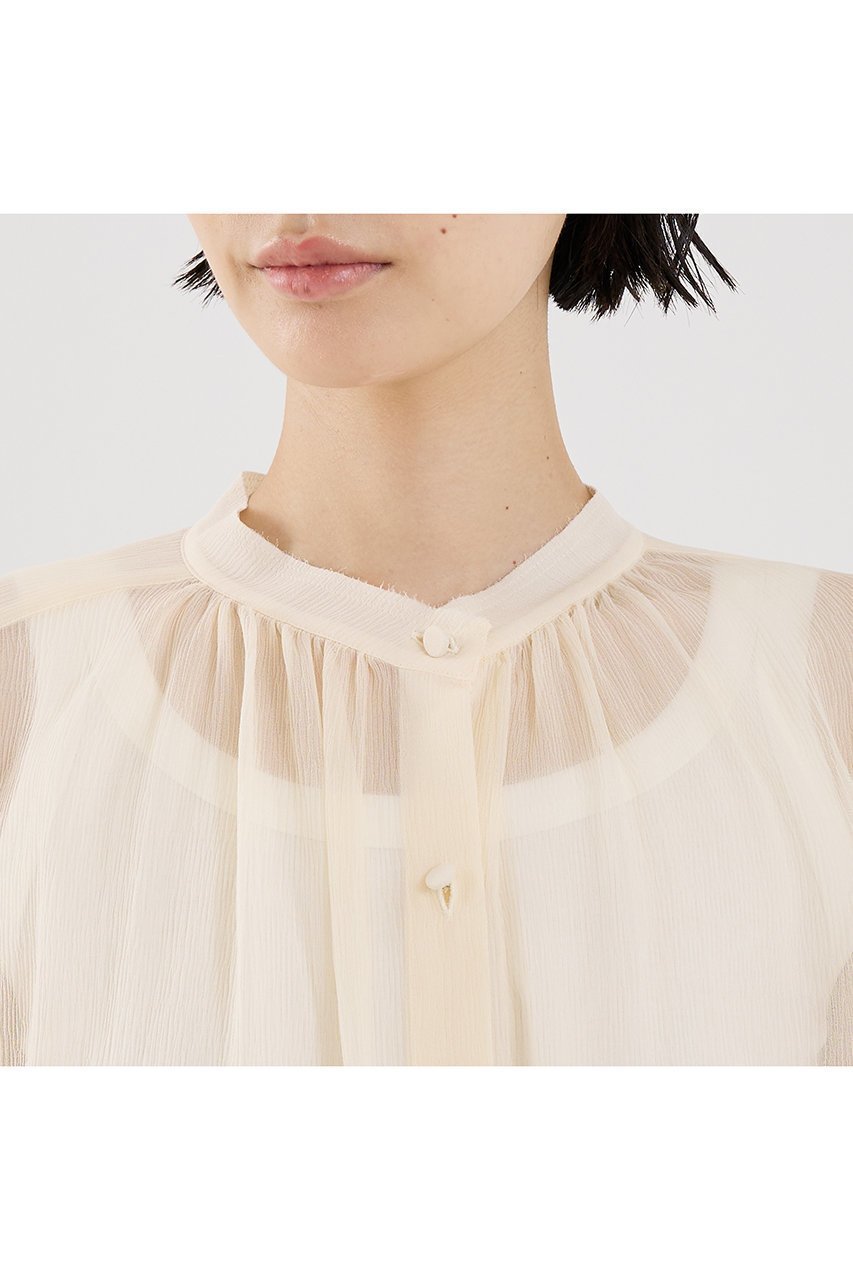 【ザ ストア バイ シー/THE STORE by C】の【COCUCA】シルクフェミニンブラウス 人気、トレンドファッション・服の通販 founy(ファニー) 　ファッション　Fashion　レディースファッション　Fashion for Women　トップス・カットソー　Cut & Sew Tops　シャツ・ブラウス・オフィスカジュアル　Elegant Blouses & Button-Ups　おすすめ　Recommended / Our Picks　インナー　Innerwear　エレガント 上品　Elegant　ギャザー　Gathered, Ruffled　シアー　Sheer, See-Through　シルク　Silk, 100% Silk　ジャケット　Jacket, Outerwear　スリーブ　Sleeve, Long Sleeve / Short Sleeve　ロング　Long, Long-Length　新作・新入荷　New Arrivals / New In　other-8|ID: prp329100004712185 ipo3291000000034037056