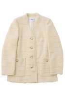 【ザ ストア バイ シー/THE STORE by C】の【COCUCA】ツイードVネックジャケット 人気、トレンドファッション・服の通販 founy(ファニー) ファッション Fashion レディースファッション Fashion for Women アウター Coat / Outerwear Collection レディースジャケット・軽アウター Jackets イタリア Italy カーディガン Cardigan, Knitwear グラデーション Gradient, Ombre ジャケット Jacket, Outerwear ツイード Twill, Twill Weave デニム Denim, Jeans Material ドレス Dress, One-Piece フリンジ Fringe, Tassel ロング Long, Long-Length |ID:prp329100004712186