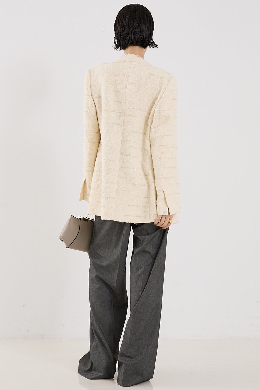 【ザ ストア バイ シー/THE STORE by C】の【COCUCA】ツイードVネックジャケット 人気、トレンドファッション・服の通販 founy(ファニー) 　ファッション　Fashion　レディースファッション　Fashion for Women　アウター　Coat / Outerwear Collection　レディースジャケット・軽アウター　Jackets　イタリア　Italy　カーディガン　Cardigan, Knitwear　グラデーション　Gradient, Ombre　ジャケット　Jacket, Outerwear　ツイード　Twill, Twill Weave　デニム　Denim, Jeans Material　ドレス　Dress, One-Piece　フリンジ　Fringe, Tassel　ロング　Long, Long-Length　other-3|ID: prp329100004712186 ipo3291000000034483875