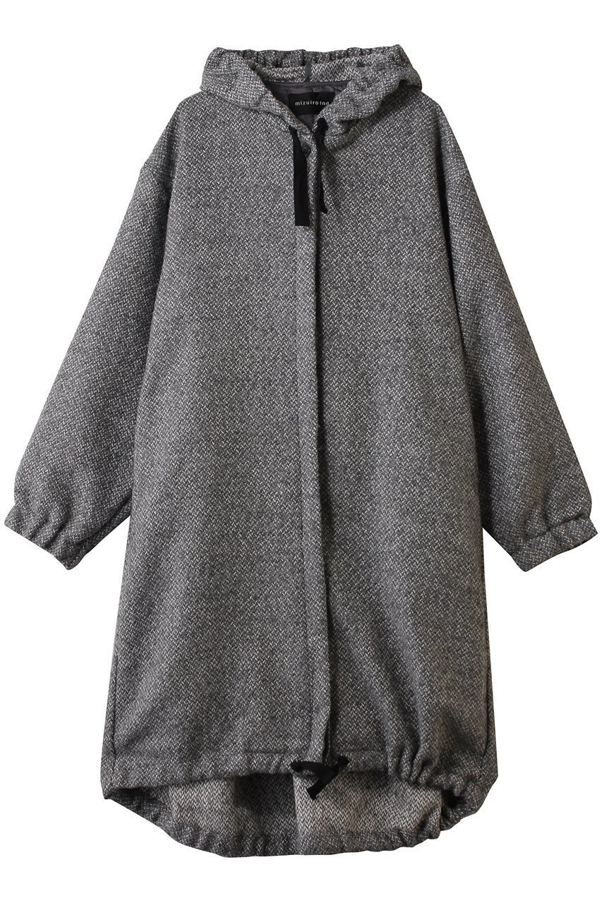 【ミズイロ インド/mizuiro ind】のwool blend hooded CT コート 人気、トレンドファッション・服の通販 founy(ファニー) 　ファッション　Fashion　レディースファッション　Fashion for Women　アウター　Coat / Outerwear Collection　コート・ロングコート・ピーコート　Long Coats, Peacoats & More　スリーブ　Sleeve, Long Sleeve / Short Sleeve　ビッグ　Big, Oversized　ロング　Long, Long-Length　エレガント 上品　Elegant　新作・新入荷　New Arrivals / New In　 other-1|ID: prp329100004712189 ipo3291000000034037081