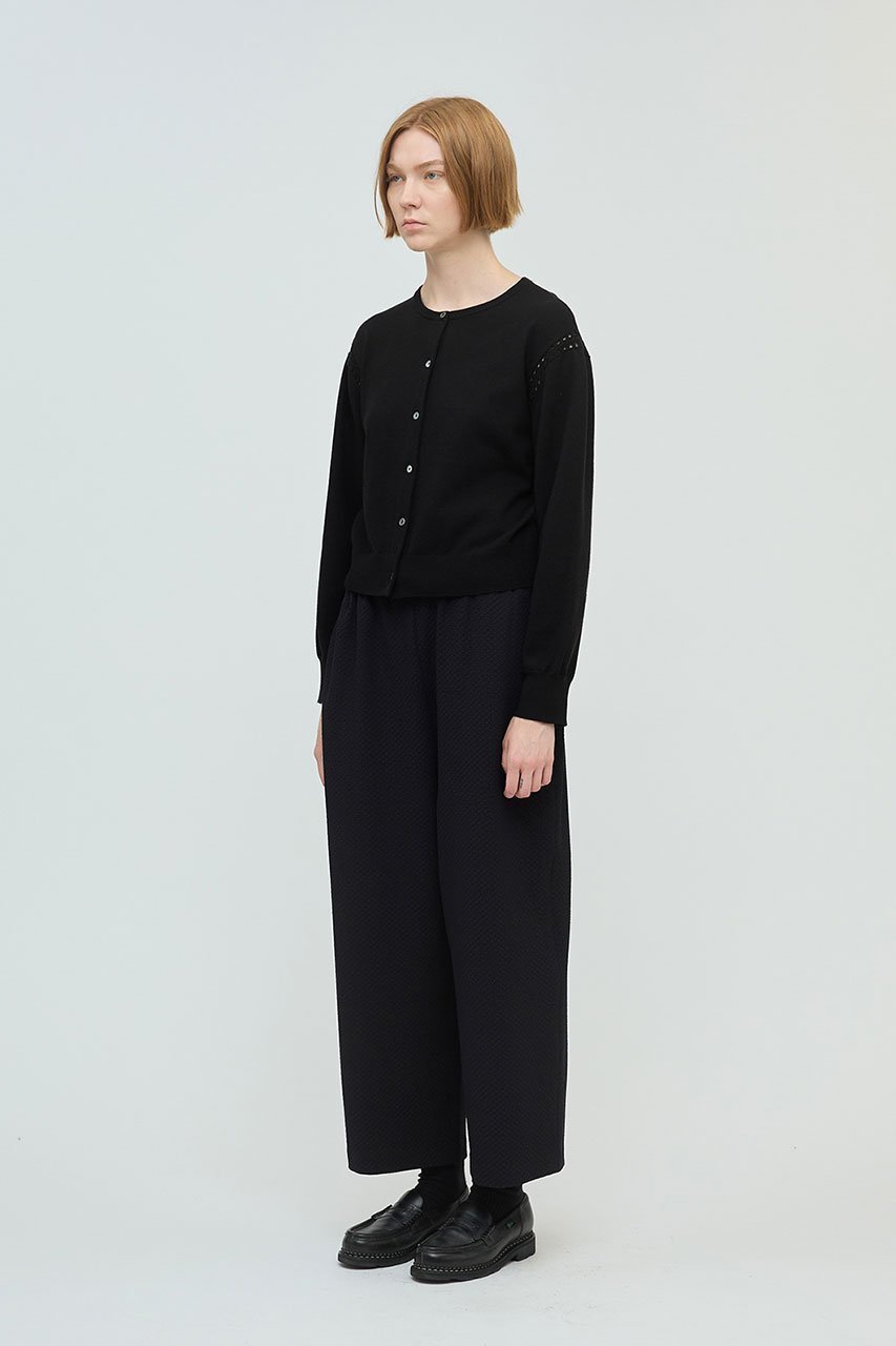 【ミズイロ インド/mizuiro ind】のクルーネックカーディガンクロシェ 人気、トレンドファッション・服の通販 founy(ファニー) 　ファッション　Fashion　レディースファッション　Fashion for Women　トップス・カットソー　Cut & Sew Tops　ニット　Knit Tops & Sweaters　カーディガン・羽織り　Layered Style Cardigans　おすすめ　Recommended / Our Picks　カーディガン　Cardigan, Knitwear　クロシェ　Crochet, Knitted Lace　シンプル　Simple, Minimal　スラックス　Slacks, Dress Pants　デニム　Denim, Jeans Material　トレンド　Trend, Trending Now　other-7|ID: prp329100004712190 ipo3291000000035666105